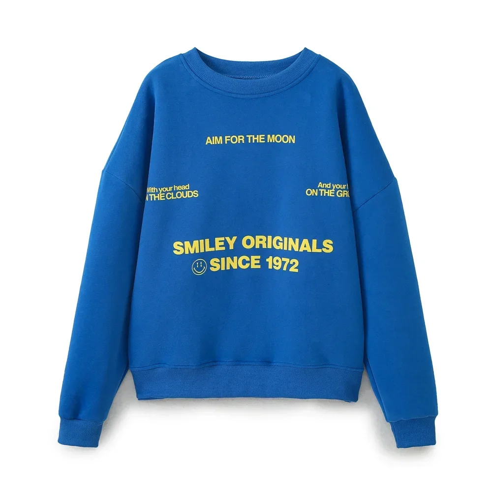 2024 Women's New Fashion Letter Print Decoration Loose O-neck Sweatshirts Vintage Long sleeved Women's Pullover Fashion Top
2024 Women's New Fashion Letter Print Decoration Loose O-neck Sweatshirts Vintage Long sleeved Women's Pullover Fashion Top