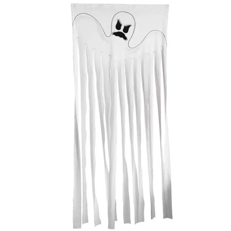 Занавески на дверь в виде призраков на Хэллоуин, занавески на дверь и окно с узором призрака, многоразовые реквизиты на Хэллоуин, украшения для сада и двора