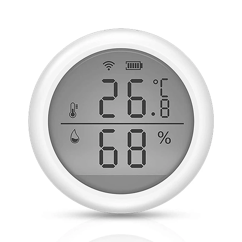 

Wifi Smart Thermometer Hygrometer Wireless Temperature & Humidity Sensor Work With Tuya Alexa Google Assistant For Home