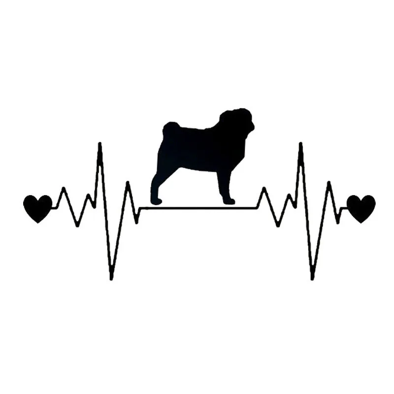 Car Stickers Funny Pug Heartbeat Lifeline Auto Decoration Accessories Stickers Waterproof Cover Scratch Black/white, 20cm*10c
Car Stickers Funny Pug Heartbeat Lifeline Auto Decoration Accessories Stickers Waterproof Cover Scratch Black/white, 20cm*10c