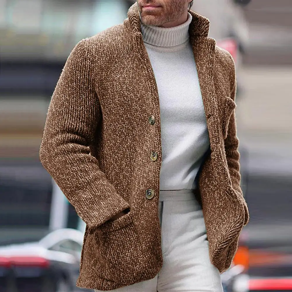 Men Slim Fit Sweater Coat Men Sweater Coat Vintage Men's Sweater Coat with Single Breasted Stand Collar Pockets Casual for Long
Men Slim Fit Sweater Coat Men Sweater Coat Vintage Men's Sweater Coat with Single Breasted Stand Collar Pockets Casual for Long
