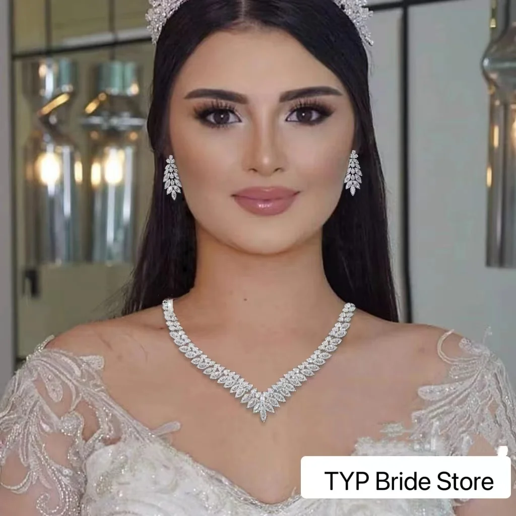 Fashion Minimalist 4-piece Cubic Zirconia Bridal Wedding Jewelry Set Saudi Nigeria Women's Romantic Wedding Dress 3 Mallzona S2d8fa63034d643c188121fc81ba79e276 Fashion Minimalist 4-piece Cubic Zirconia Bridal Wedding Jewelry Set Saudi Nigeria Women's Romantic Wedding Dress Mallzona