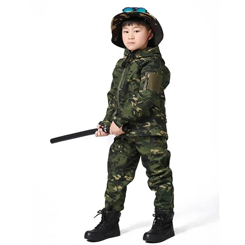 Children Winter Windproof Fleece Coat Pants Set Kid Outdoor Riding Climbing Fishing Waterproof Warm Camo Tactical Jacket Trouser
Children Winter Windproof Fleece Coat Pants Set Kid Outdoor Riding Climbing Fishing Waterproof Warm Camo Tactical Jacket Trouser