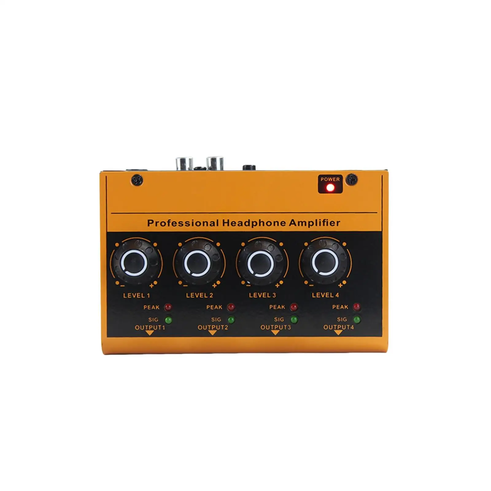 Headphone Amplifier Volume Adjustment 4 Channels 4x 6.35mm Stereo Output Jack and 4x 3.5mm Stereo Outputs Stereo Audio Amplifier 
Headphone Amplifier Volume Adjustment 4 Channels 4x 6.35mm Stereo Output Jack and 4x 3.5mm Stereo Outputs Stereo Audio Amplifier