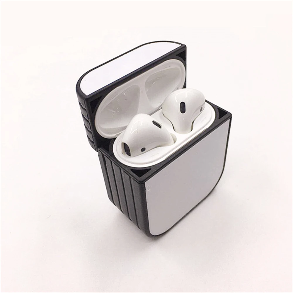 

2D Sublimation blank cover For Apple Wireless Airpods 2 3 Pro Plastic Hard Case Heat Press Customized 10pcs Mix Colors