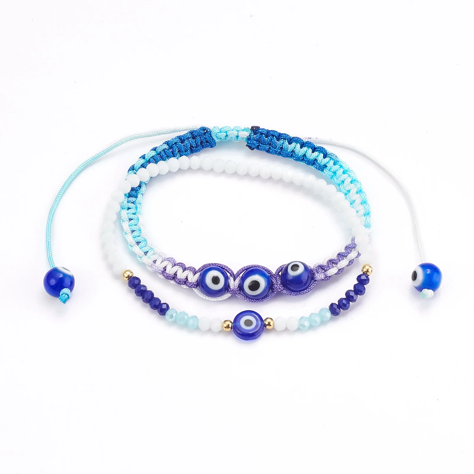 Kissitty 2Pcs/Set Mixed Color Ajustable Polyester Cord Braided Bead Bracelets Stretch Bracelets Set For Women Friend Gift
Kissitty 2Pcs/Set Mixed Color Ajustable Polyester Cord Braided Bead Bracelets Stretch Bracelets Set For Women Friend Gift