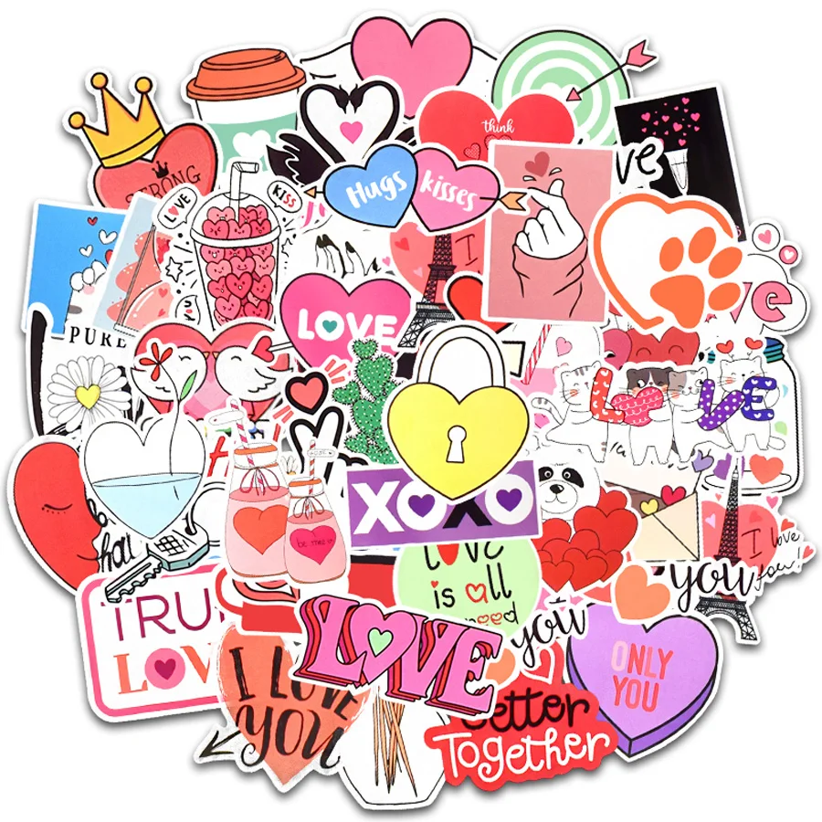 50 PCS Love Stickers for Laptop Suitcase Skateboard Scrapbooking Guitar Car Waterproof Lover Romantic Sticker for Children Gift
50 PCS Love Stickers for Laptop Suitcase Skateboard Scrapbooking Guitar Car Waterproof Lover Romantic Sticker for Children Gift