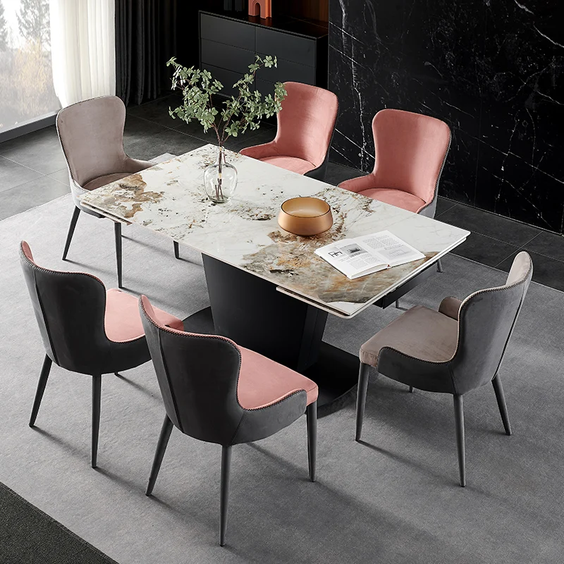 Glossy Rock Board Kitchen Table Modern Minimalist Light Luxury Rectangular Extended Folding Dining Table Muebles Home Furniture
Glossy Rock Board Kitchen Table Modern Minimalist Light Luxury Rectangular Extended Folding Dining Table Muebles Home Furniture