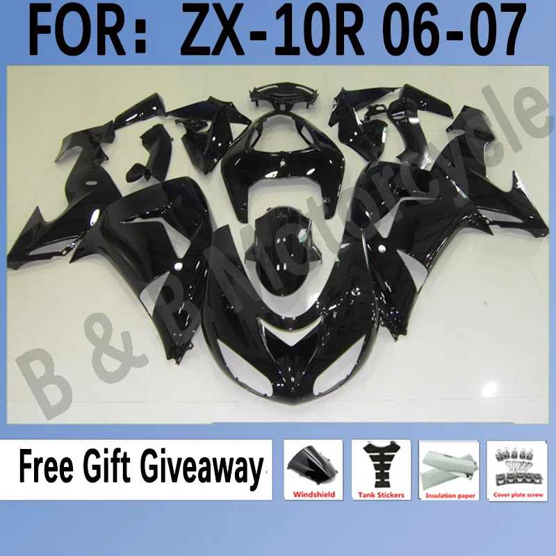 Motorcycle ABS Injection Mold Bodywork Fairings for KAWASAKI ZX10R 06 07 ZX-10R ZX10 2006 2007 Plastic Fairings Set Black
Motorcycle ABS Injection Mold Bodywork Fairings for KAWASAKI ZX10R 06 07 ZX-10R ZX10 2006 2007 Plastic Fairings Set Black