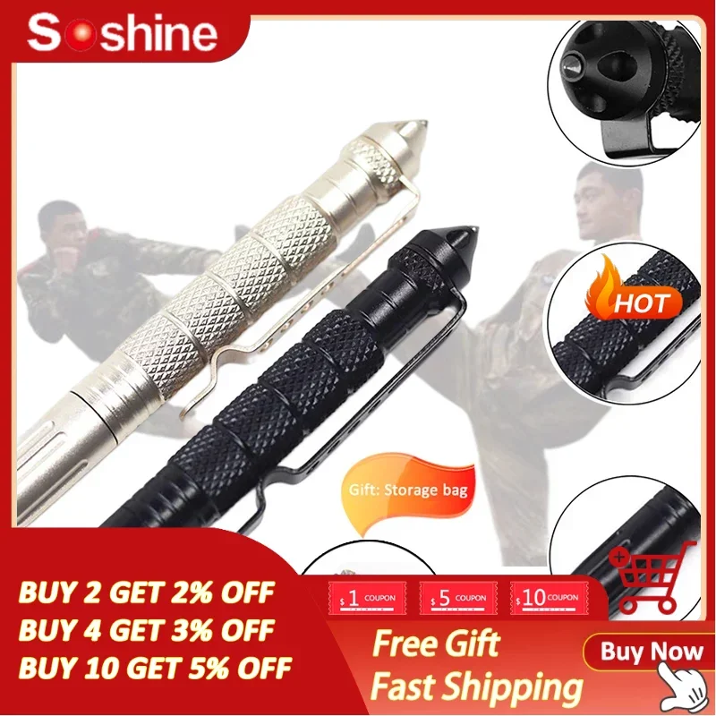 Multifunctional Mini Pocket Anti-skid Signature Tactical defensa personal Pen Outdoor Sports Camping Self-defense Supplies
Multifunctional Mini Pocket Anti-skid Signature Tactical defensa personal Pen Outdoor Sports Camping Self-defense Supplies