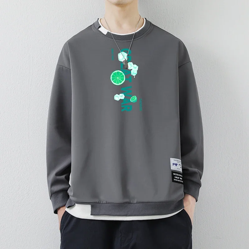 Spring and Autumn Leisure Men's Sports Loose American Youth Round Neck Long Sleeve Fake Two Piece Printed Sweater
Spring and Autumn Leisure Men's Sports Loose American Youth Round Neck Long Sleeve Fake Two Piece Printed Sweater
