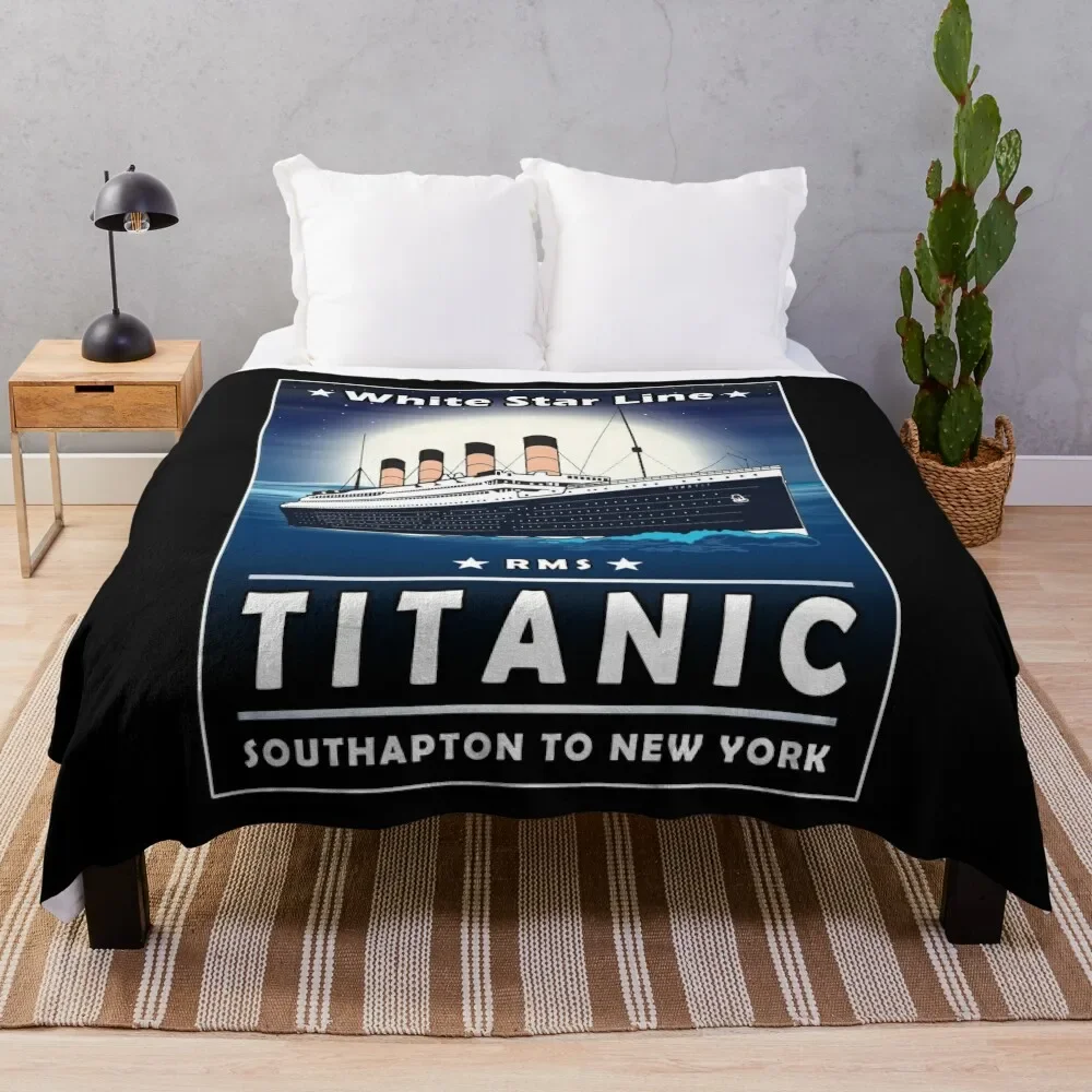 

A 1912 Vintage Titanic Voyage Ship Cruise Gift Throw Blanket fluffy Decorative Sofas Comforter Blankets