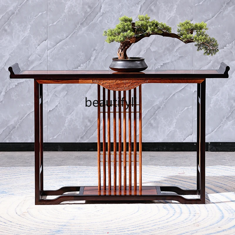 New Chinese Style Console Tables Rosewood a Long Narrow Table Solid Wood Lobby Light Luxury Rosewood Console
New Chinese Style Console Tables Rosewood a Long Narrow Table Solid Wood Lobby Light Luxury Rosewood Console