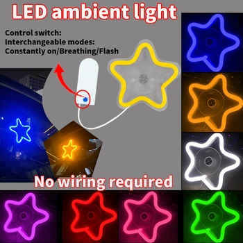 Star-Shaped LED Car Window Lights