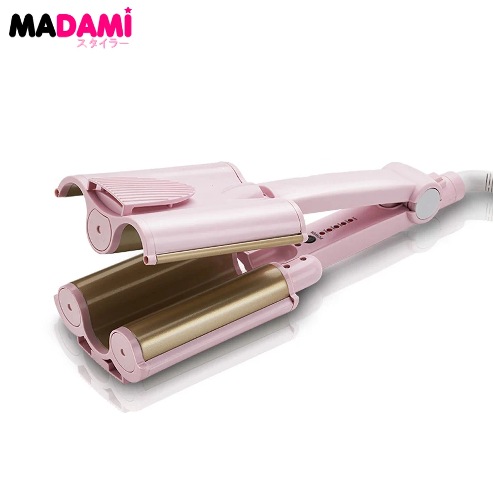 

Hair Curler 3 Barrel Curling Iron Wand LED Display 200℃ Big Wave Curls Styler Hair Styling Tools