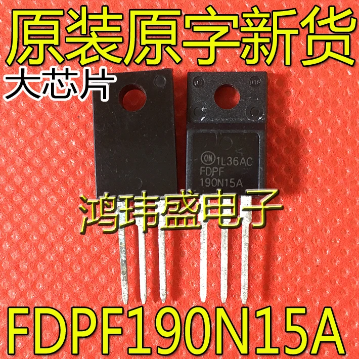 

10pcs original new FDPF190N15A TO-220F 150V 27.4A