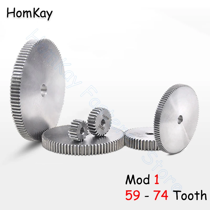 

Mod 1 Spur Gear 45T-60T Metal Transmission Gears 45# Steel Thick 10mm 1M 59 60 61 62 63 64 65 66 67 68 69 70 71 72 73 74 Tooth