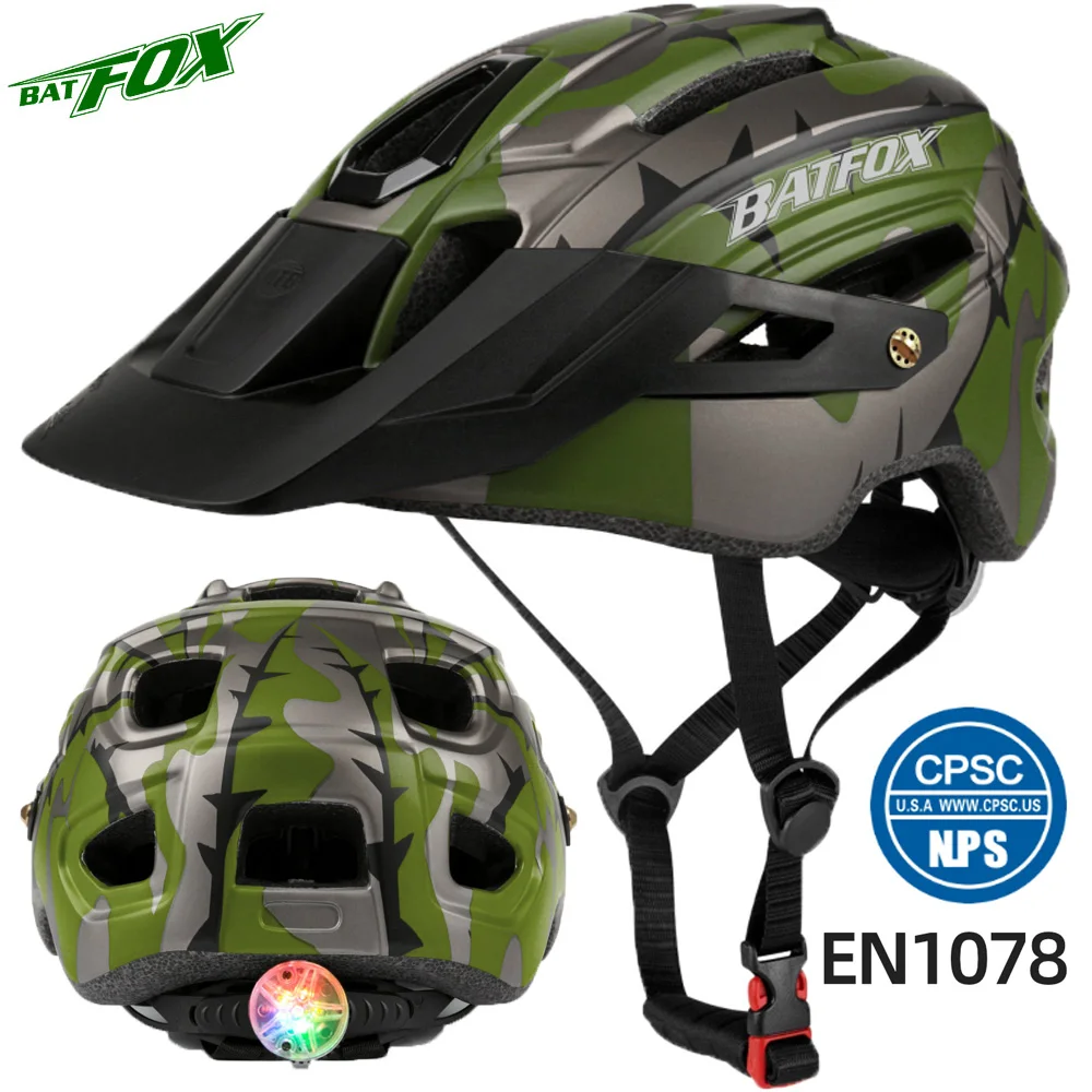 

Batfox New Cycling Helmet EPS PC Cover MTB Road Bike Helmet Mtb Race Protector Bicycle Helmets Bicycle Equipment Casco Ciclismo