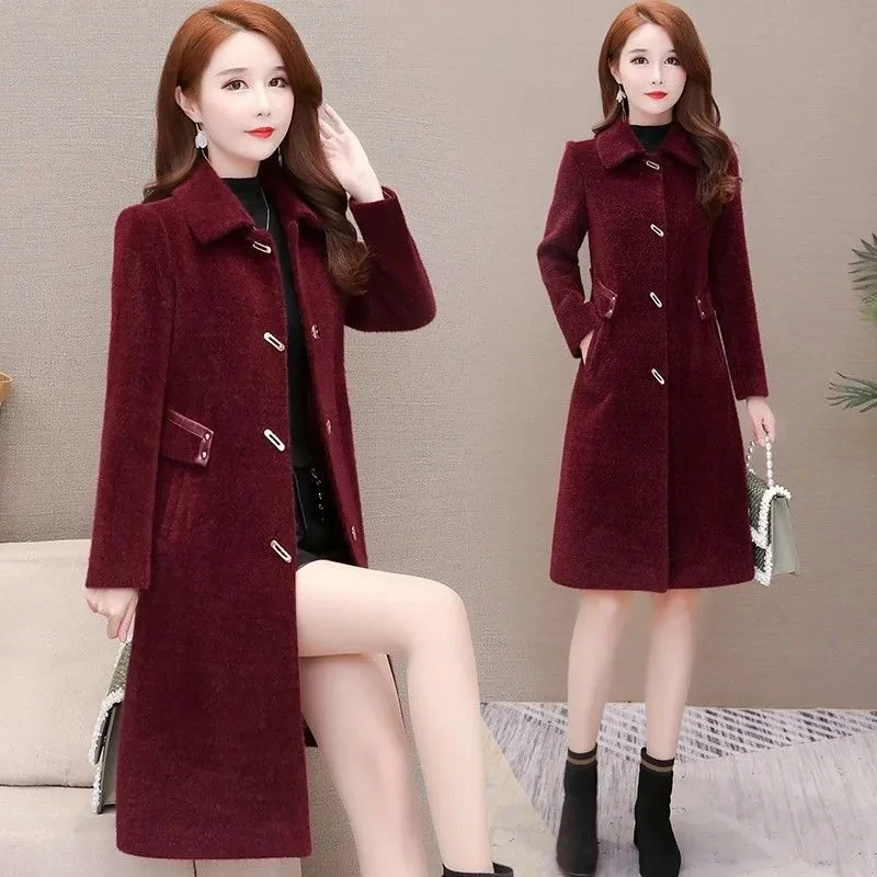 Imitation Mink Fleece Jacket Women 2022 Winter New Korean Slim All-match Wool Coat Female Large Size Thickened Long Outerwear
Imitation Mink Fleece Jacket Women 2022 Winter New Korean Slim All-match Wool Coat Female Large Size Thickened Long Outerwear