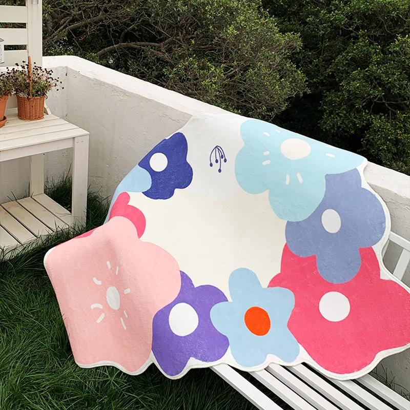 Cute Flower Carpet Living Room Bedroom Home Colorful Cartoon Rug Bedside Soft Short Plush Non-slip Machine Washable Floor Mats
Cute Flower Carpet Living Room Bedroom Home Colorful Cartoon Rug Bedside Soft Short Plush Non-slip Machine Washable Floor Mats
