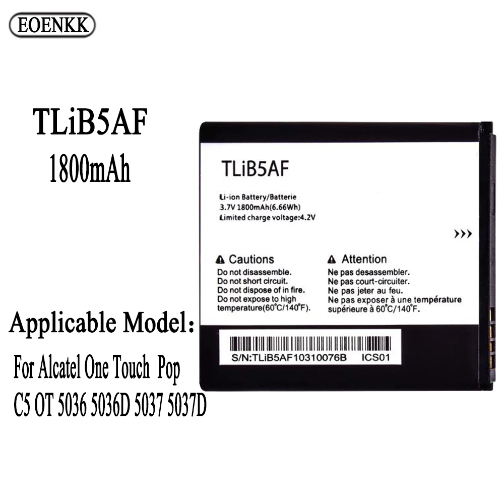 

TLiB5AF Battery For Alcatel One Touch Pop C5 OT 5036 5036D 5037 5037D Original Capacity Mobile Phone Batteries Bateria