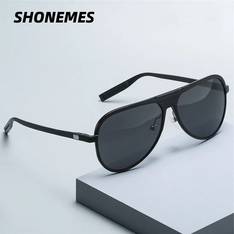 

SHONEMES Polarized Men Sunglasses Al-Mg Frame Aviation Shades Outdoor UV400 Driving Sun Glasses for Male
