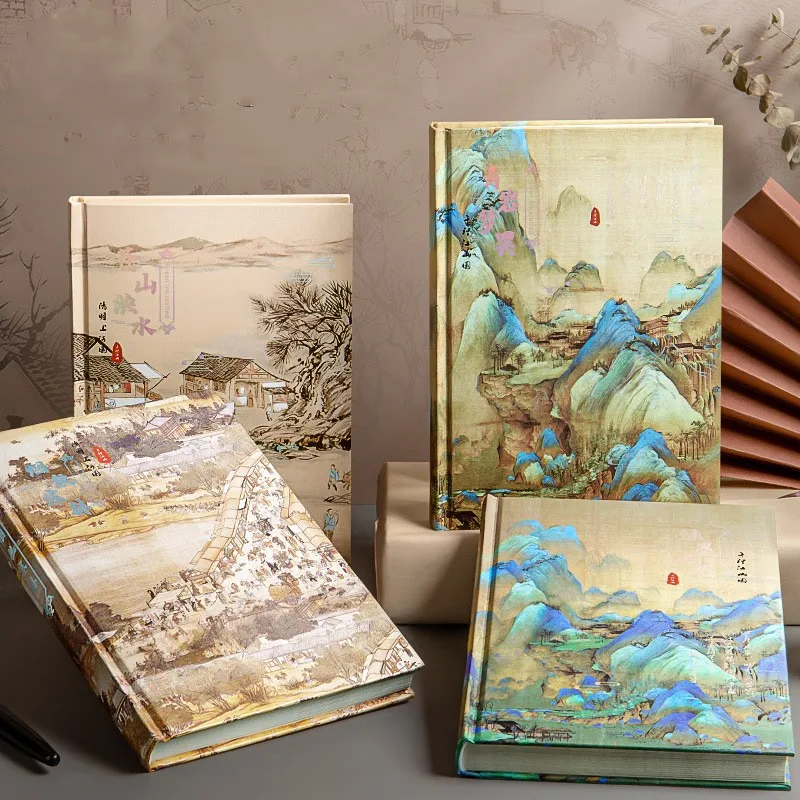 KWYKWY Classic Stationery Item Antique A5 QianliJiangshan Exquisite Manual Diary Notebook Vintage Diary Thicken Journal Supplies
KWYKWY Classic Stationery Item Antique A5 QianliJiangshan Exquisite Manual Diary Notebook Vintage Diary Thicken Journal Supplies