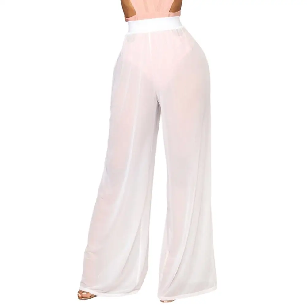 Pants Trousers Solid Color Transparent Wide Women Beach Cover Up Dynamic Elastic Flare High Waist Daily Dating
Pants Trousers Solid Color Transparent Wide Women Beach Cover Up Dynamic Elastic Flare High Waist Daily Dating