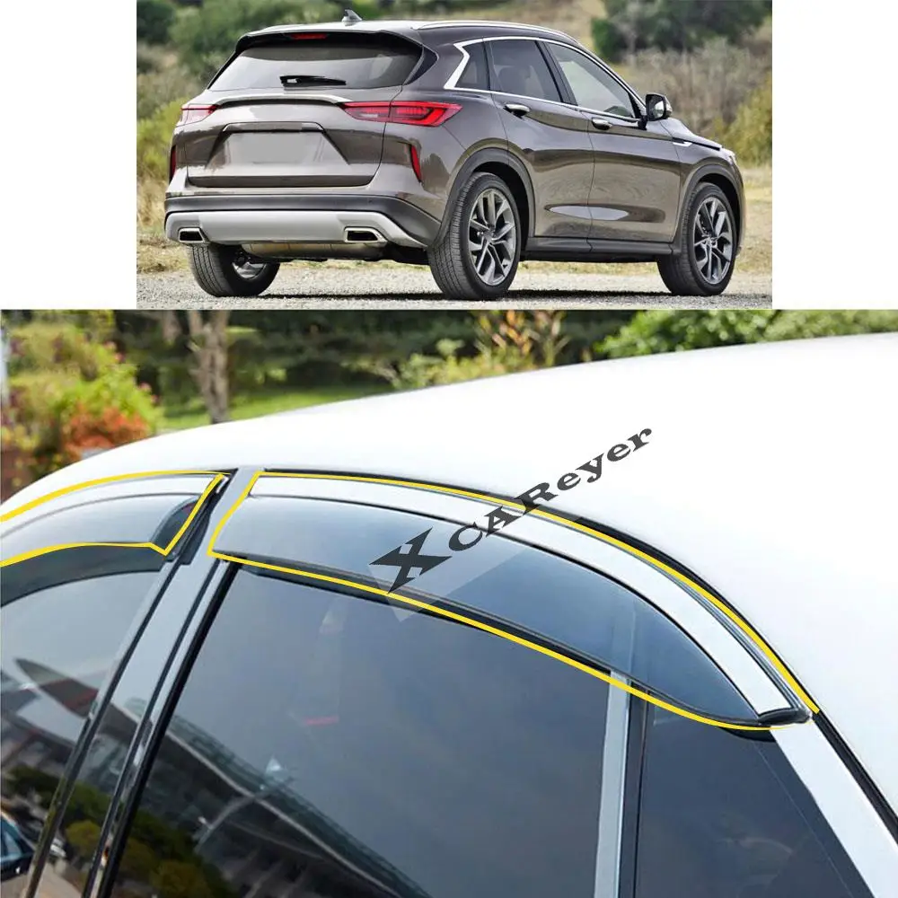 Наклейка для кузова автомобиля INFINITI QX50 2014 2015 2016 2017 пластиковое стекло ветрозащитный козырек от дождя/солнца Запчасти для вентиляционных отверстий
Наклейка для кузова автомобиля INFINITI QX50 2014 2015 2016 2017 пластиковое стекло ветрозащитный козырек от дождя/солнца Запчасти для вентиляционных отверстий