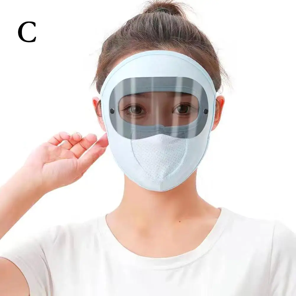 Máscara de protección solar para ciclismo, mascarilla de cara completa con agujeros ajustables para colgar en la oreja, a prueba de polvo Máscara de protección solar para ciclismo, mascarilla de cara completa con agujeros ajustables para colgar en la oreja, a prueba de polvo