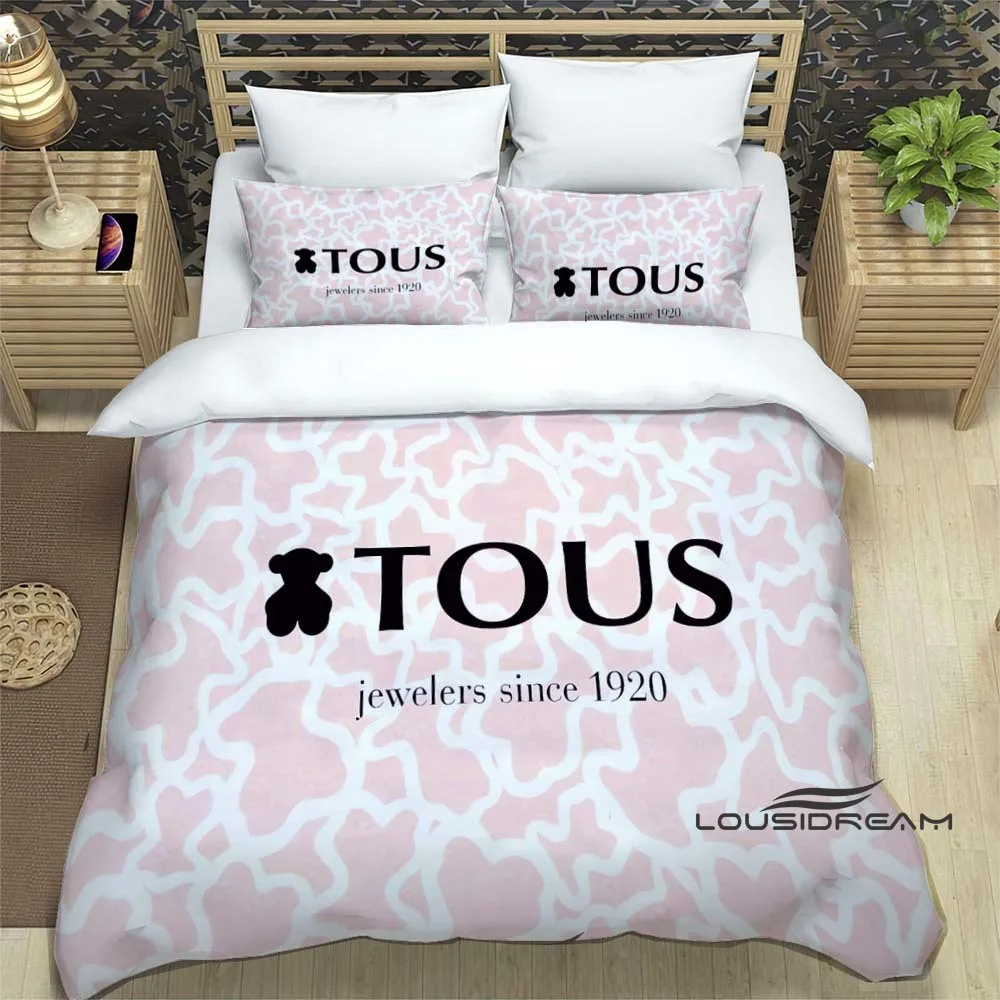 

Fashion T-Tous Bedding Set 3D Printing Home Decoration Boy Girl King Size Bedding Set Quilt Cover Pillowcas