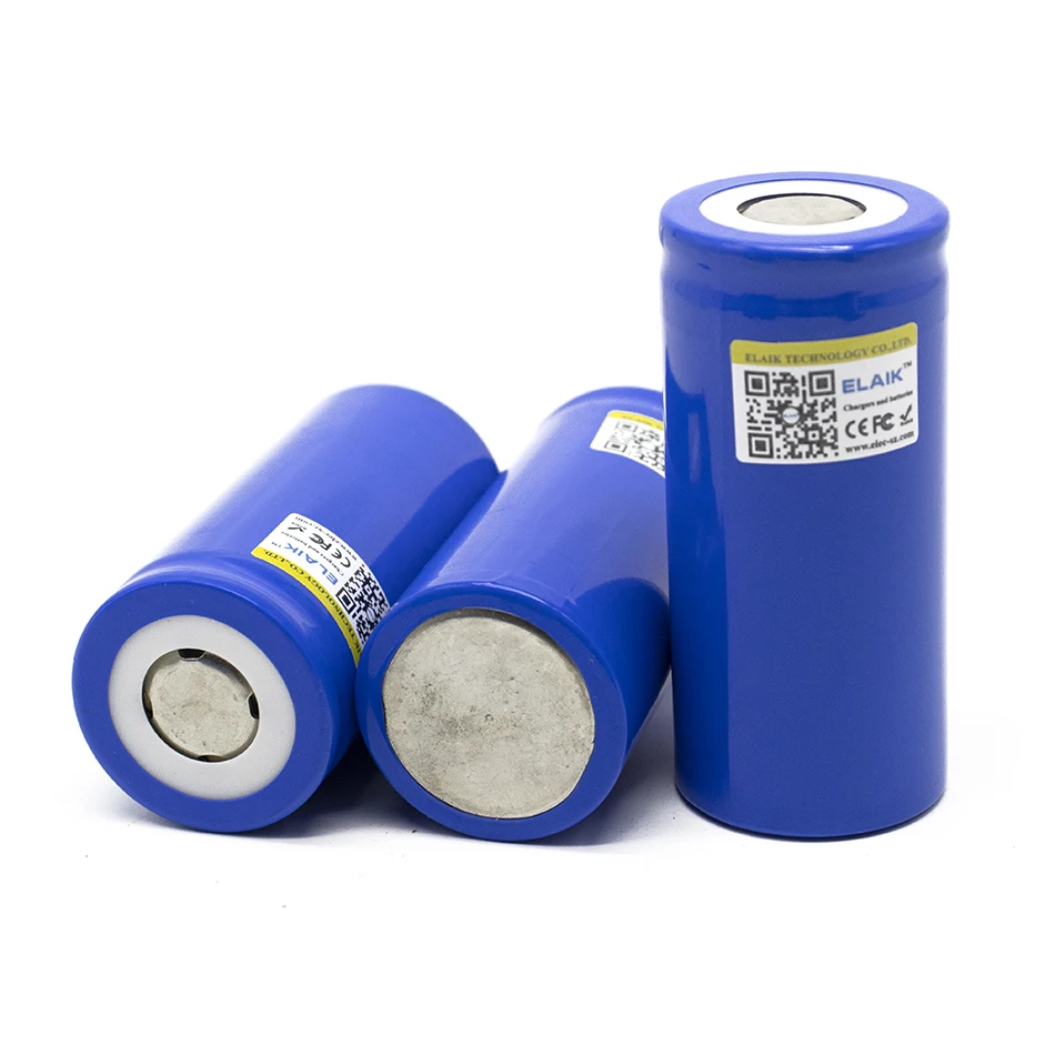 

ELAIK bateria recarregável lifepo4 32700 3.2v 6500mah, bateria de descarga 55a para lanterna de energia de backup, 10 peças