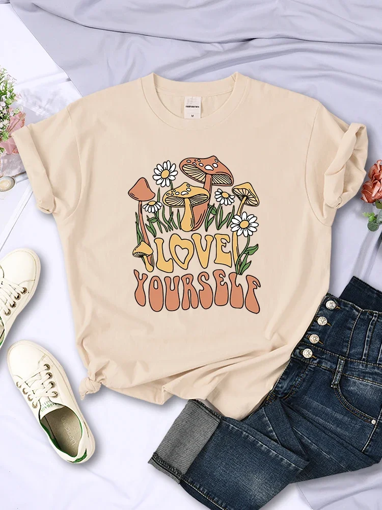 CottagecoreStyleMushroomLoveYourselfCutePrintedT-ShirtWomenSummerBreathableShortSleevesPersonalityHipHopTees
CottagecoreStyleMushroomLoveYourselfCutePrintedT-ShirtWomenSummerBreathableShortSleevesPersonalityHipHopTees
