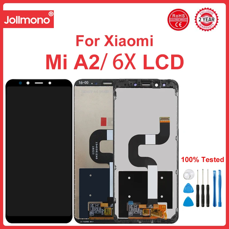 5.99" Screen for Xiaomi Mi A2 MiA2 Lcd Display Digital Touch Screen Assembly with Frame for Xiaomi Mi 6X Mi6X Screen Replacement
5.99" Screen for Xiaomi Mi A2 MiA2 Lcd Display Digital Touch Screen Assembly with Frame for Xiaomi Mi 6X Mi6X Screen Replacement