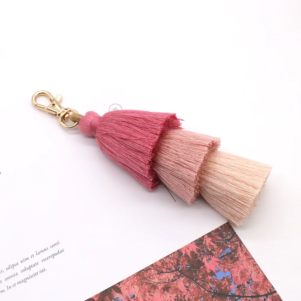 Triple Layer Cotton Tassel Keychain - Macrame Bag Charm 13 S2da9e8682ff3484caedc10b725460ff4j