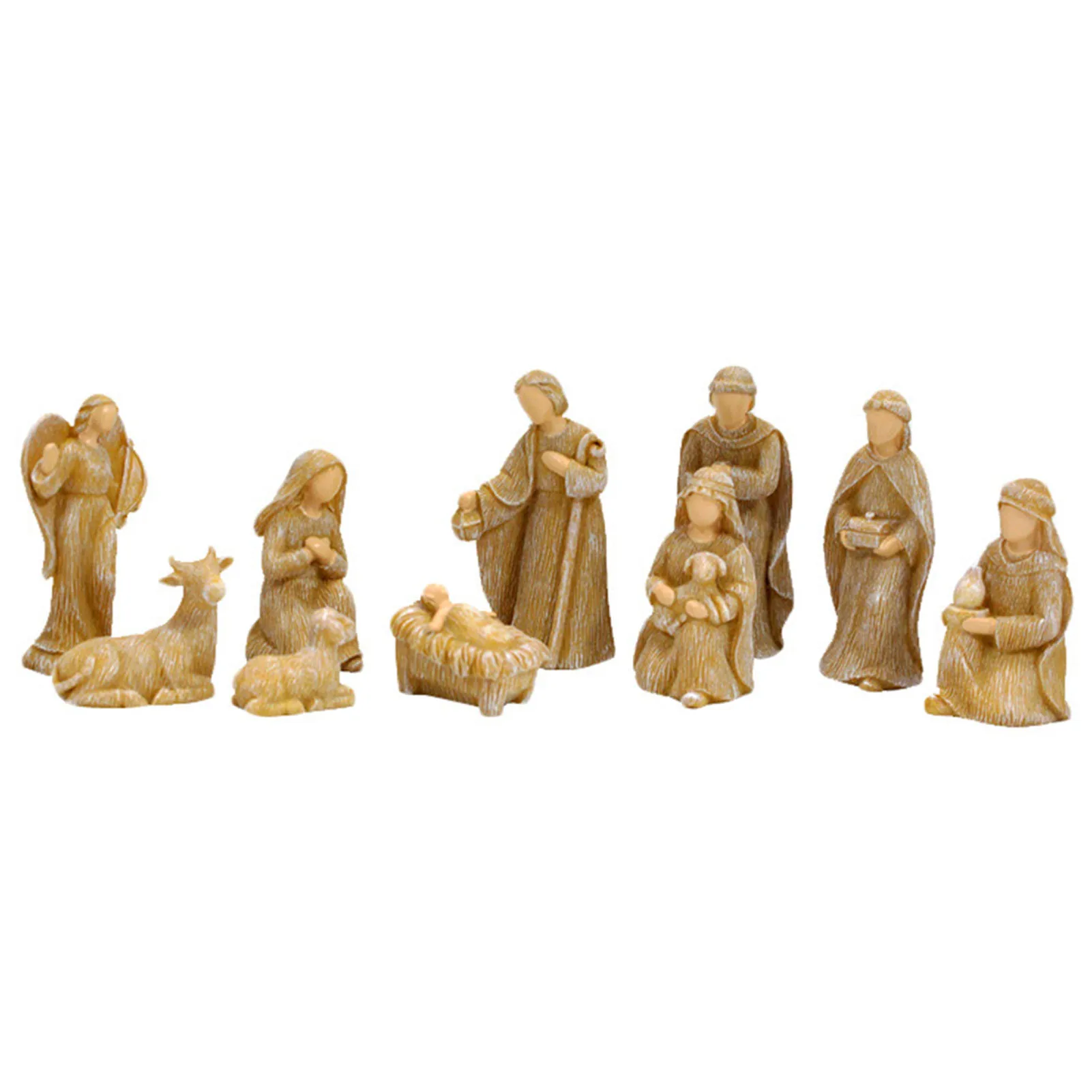 10 Pcs Christianity Nativity Scene Statues Nativity Religious Table Sculptures for Family Friend Neighbor Gift
10 Pcs Christianity Nativity Scene Statues Nativity Religious Table Sculptures for Family Friend Neighbor Gift