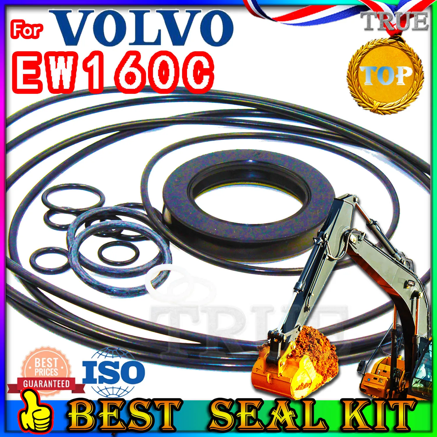 

For VOLVO EW160C Oil Seal Repair Kit Boom Arm Bucket Excavator Hydraulic Cylinder Best Reliable Mend proof Center Swivel Pilot