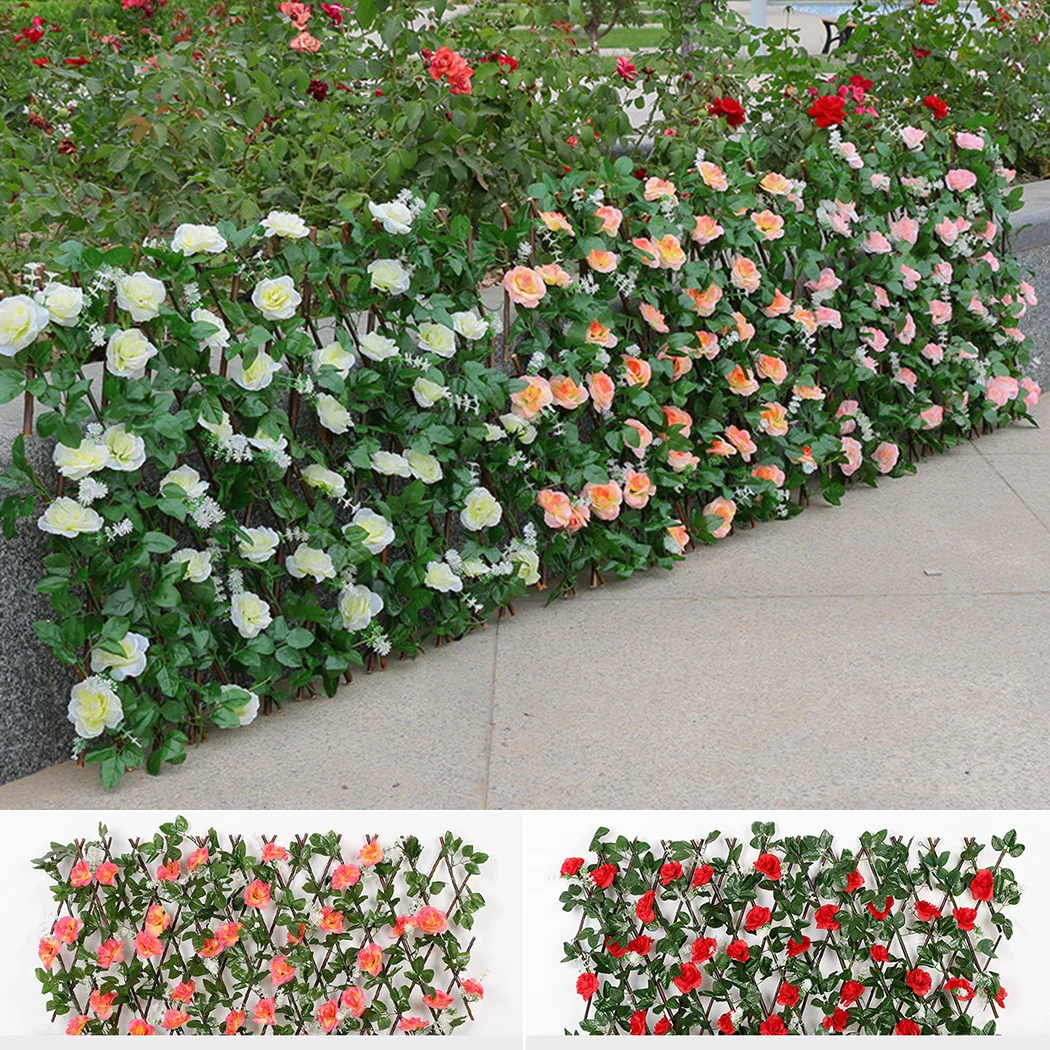 Expandable Faux Lvy Privacy Fence Artificial Flower Garden Wall Leaf Wood Telescopic Fence Home Decor Garden Fence Balcony
Expandable Faux Lvy Privacy Fence Artificial Flower Garden Wall Leaf Wood Telescopic Fence Home Decor Garden Fence Balcony