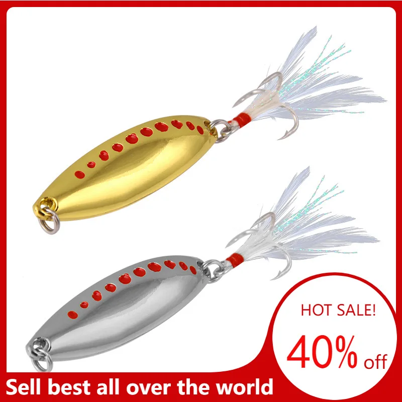 Metal Vib Leech Spinners Spoon Lures 10g 15g 20g Artificial Bait With Feather Hook Night Fishing Tackle for Bass Pike Perch
Metal Vib Leech Spinners Spoon Lures 10g 15g 20g Artificial Bait With Feather Hook Night Fishing Tackle for Bass Pike Perch