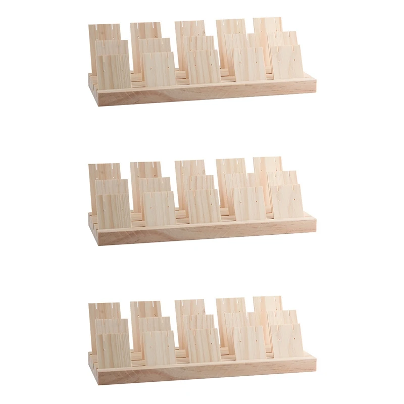 3X Wood Jewelry Display Necklace Charms Jewelry Display Tray Pendant Earrings Card Style Pendant Display Card 3 Slots
3X Wood Jewelry Display Necklace Charms Jewelry Display Tray Pendant Earrings Card Style Pendant Display Card 3 Slots