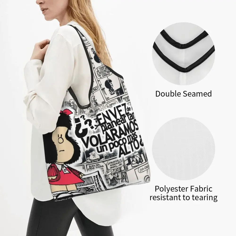 Custom Vintage Mafalda Manga Grocery Shopping Bag 139 S2db10c9d735b4039ae7a5a0d6cdd595bL