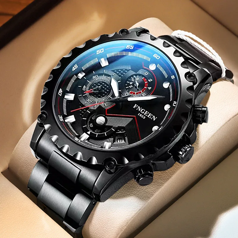 Fashion New Men's Stainless Steel Watch Big Dial Waterproof Sports Student Hand Clock Black Brand Trend Male Luxury Wristwatch
Fashion New Men's Stainless Steel Watch Big Dial Waterproof Sports Student Hand Clock Black Brand Trend Male Luxury Wristwatch