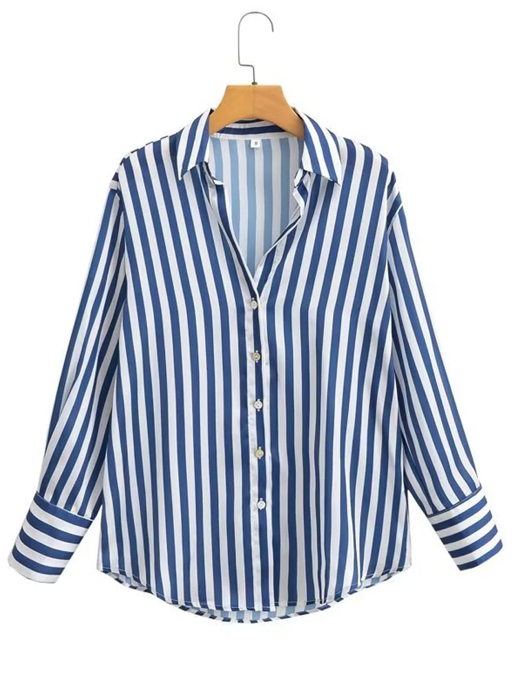 TRAF New Summer Women Fashion Striped Long Sleeve Blouse 2023 Woman Casual Single Breasted Loose Shirts Female Elegant Tops
TRAF New Summer Women Fashion Striped Long Sleeve Blouse 2023 Woman Casual Single Breasted Loose Shirts Female Elegant Tops