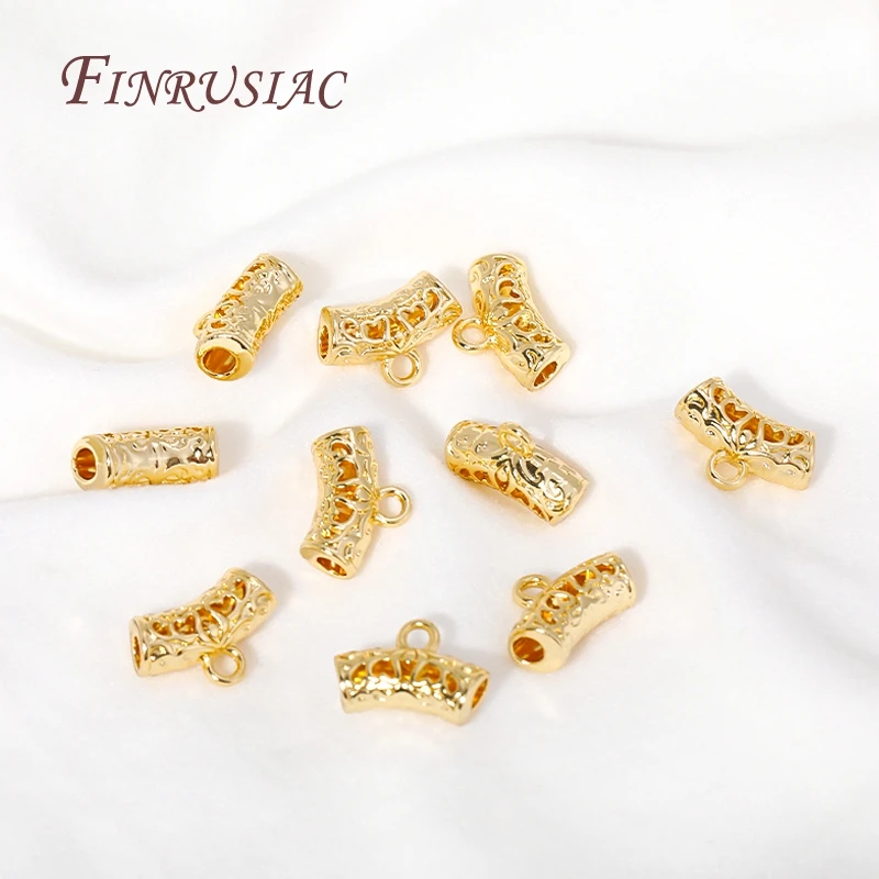 Curved Tube Spacer Beads Pendant Charms Bail 18K Gold Plated Brass Metal Bail Beads Connector DIY Jewelry Accessories Wholesale
Curved Tube Spacer Beads Pendant Charms Bail 18K Gold Plated Brass Metal Bail Beads Connector DIY Jewelry Accessories Wholesale