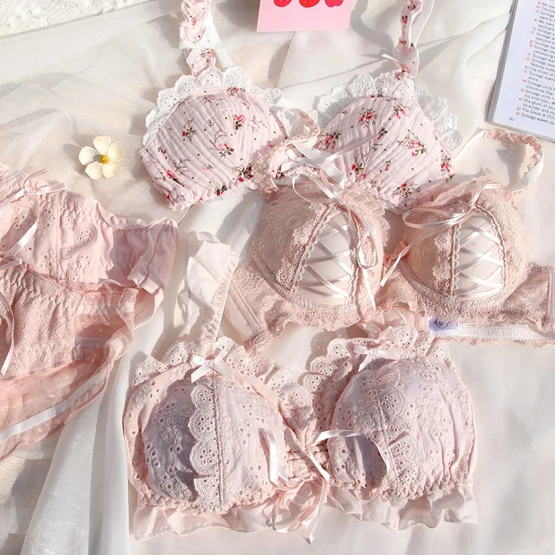 Lolita Cute Sweet Ultra Thin Bras and Panty Set Princess Underwear Ruffle Bra Brief Thong Set for Young Girl Lingerie Sexy Girls
Lolita Cute Sweet Ultra Thin Bras and Panty Set Princess Underwear Ruffle Bra Brief Thong Set for Young Girl Lingerie Sexy Girls