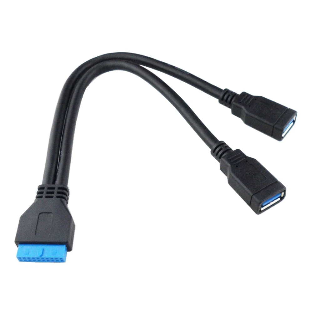 

Main board USB3.0 data cable 19/20pin to dual USB3.0 female port to extended cable USB interface expansion and expansion