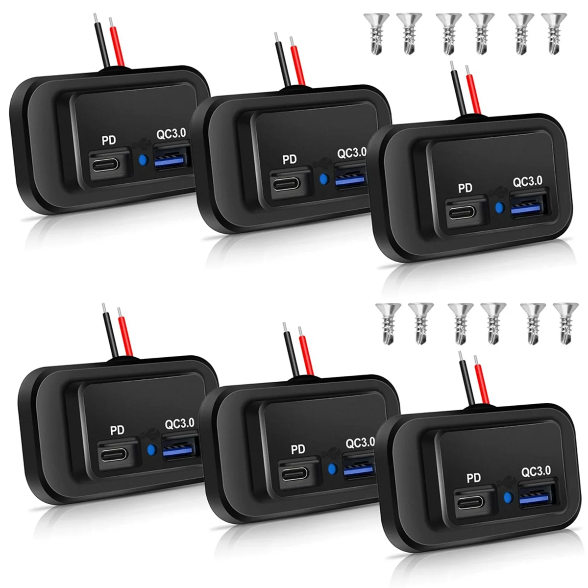 6 шт. 12 В/24 В RV USB розетка, двойной PD3.0 Type-C (USB C) и Быстрая зарядка QC3.0 USB-A порт крепление на Панели автомобильное USB гнездо зарядное устройство
6 шт. 12 В/24 В RV USB розетка, двойной PD3.0 Type-C (USB C) и Быстрая зарядка QC3.0 USB-A порт крепление на Панели автомобильное USB гнездо зарядное устройство
