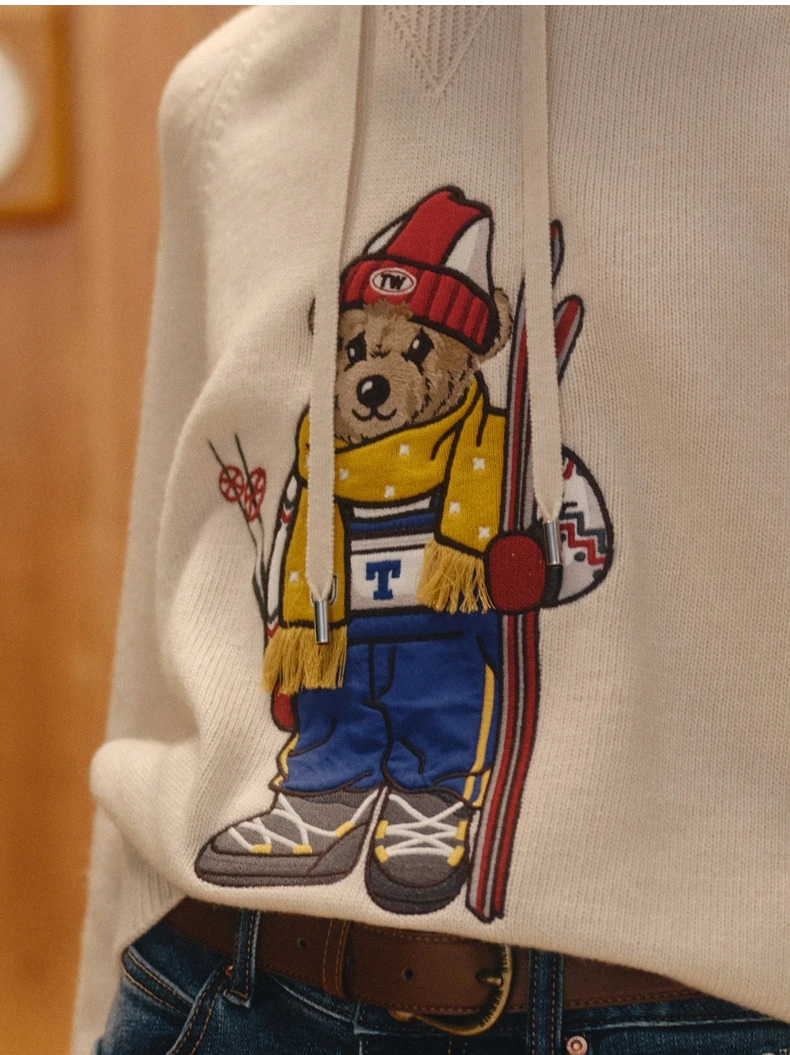 Hooded Snow Bear Sweater For Women, Beige Color Knit Wool Pullover ,Knited Shirt ,Preppy hoodie , aesthetic
Hooded Snow Bear Sweater For Women, Beige Color Knit Wool Pullover ,Knited Shirt ,Preppy hoodie , aesthetic
