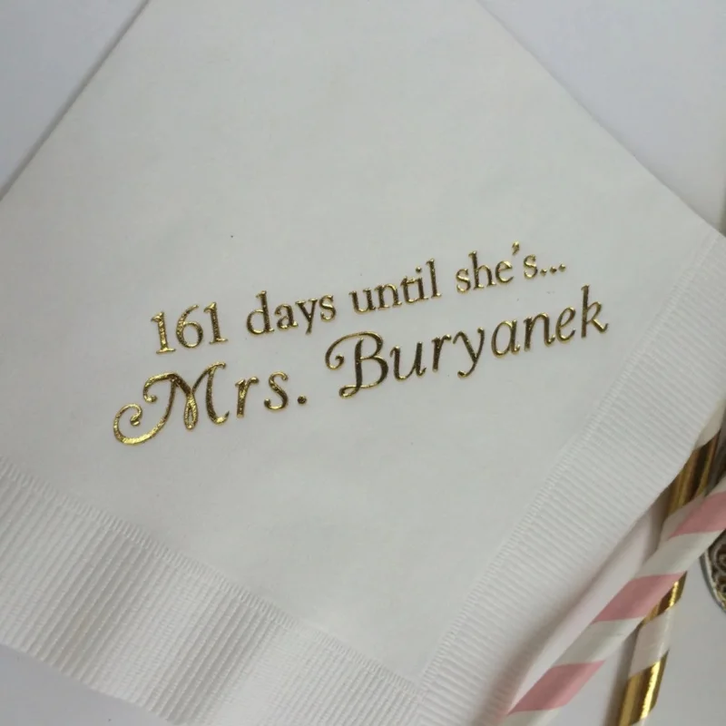 50pcs Personalized Napkins Personalized Napkins Bridal Shower Foil Imprinting Personalized Beverage Luncheon Dinner Guest Towe
50pcs Personalized Napkins Personalized Napkins Bridal Shower Foil Imprinting Personalized Beverage Luncheon Dinner Guest Towe