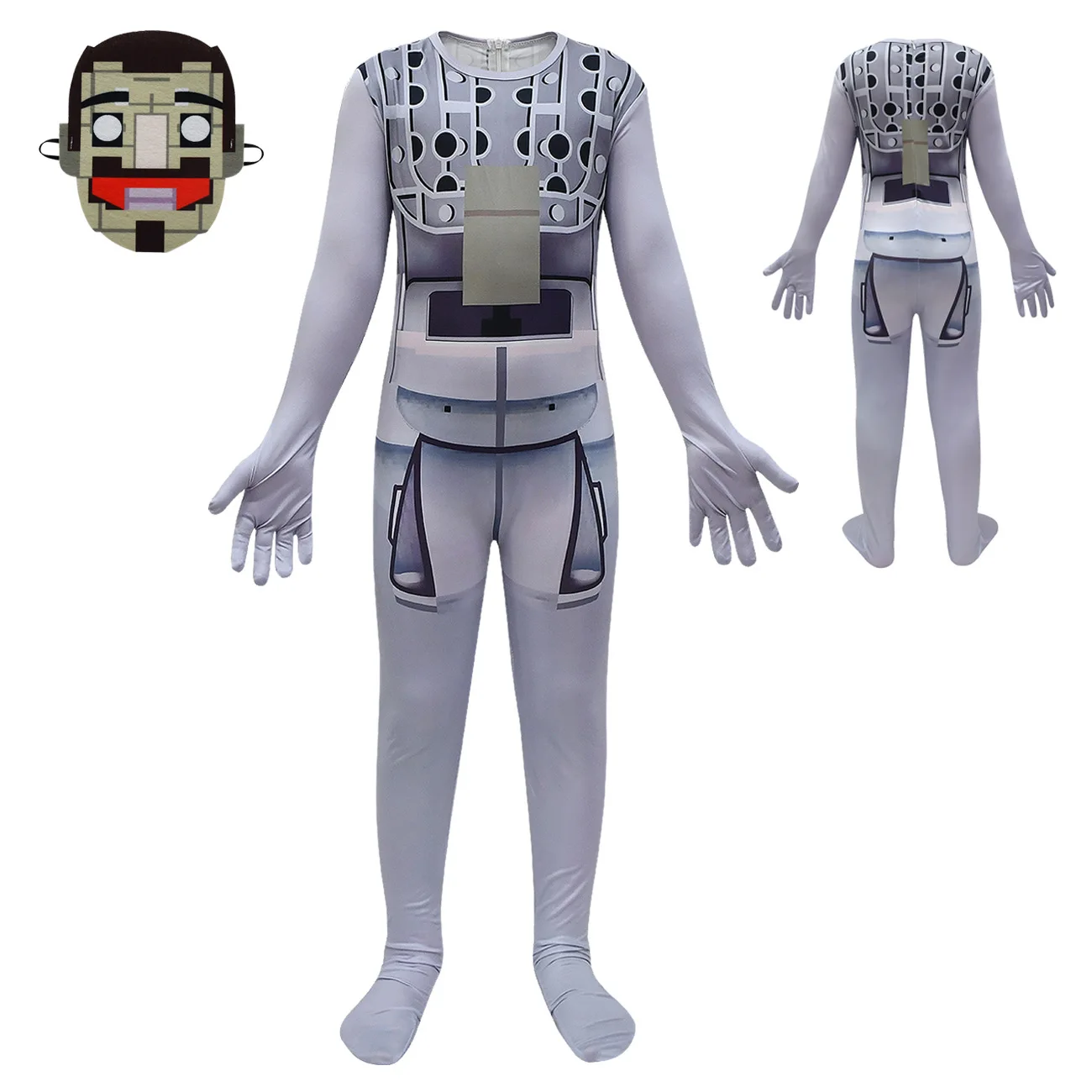 Skibidi Toilet Halloween Bodysuit Skibidi Toilet Horror Game Cosplay Server Toilet Man Monitor TV Man Bodysuit for Boys Mask
Skibidi Toilet Halloween Bodysuit Skibidi Toilet Horror Game Cosplay Server Toilet Man Monitor TV Man Bodysuit for Boys Mask